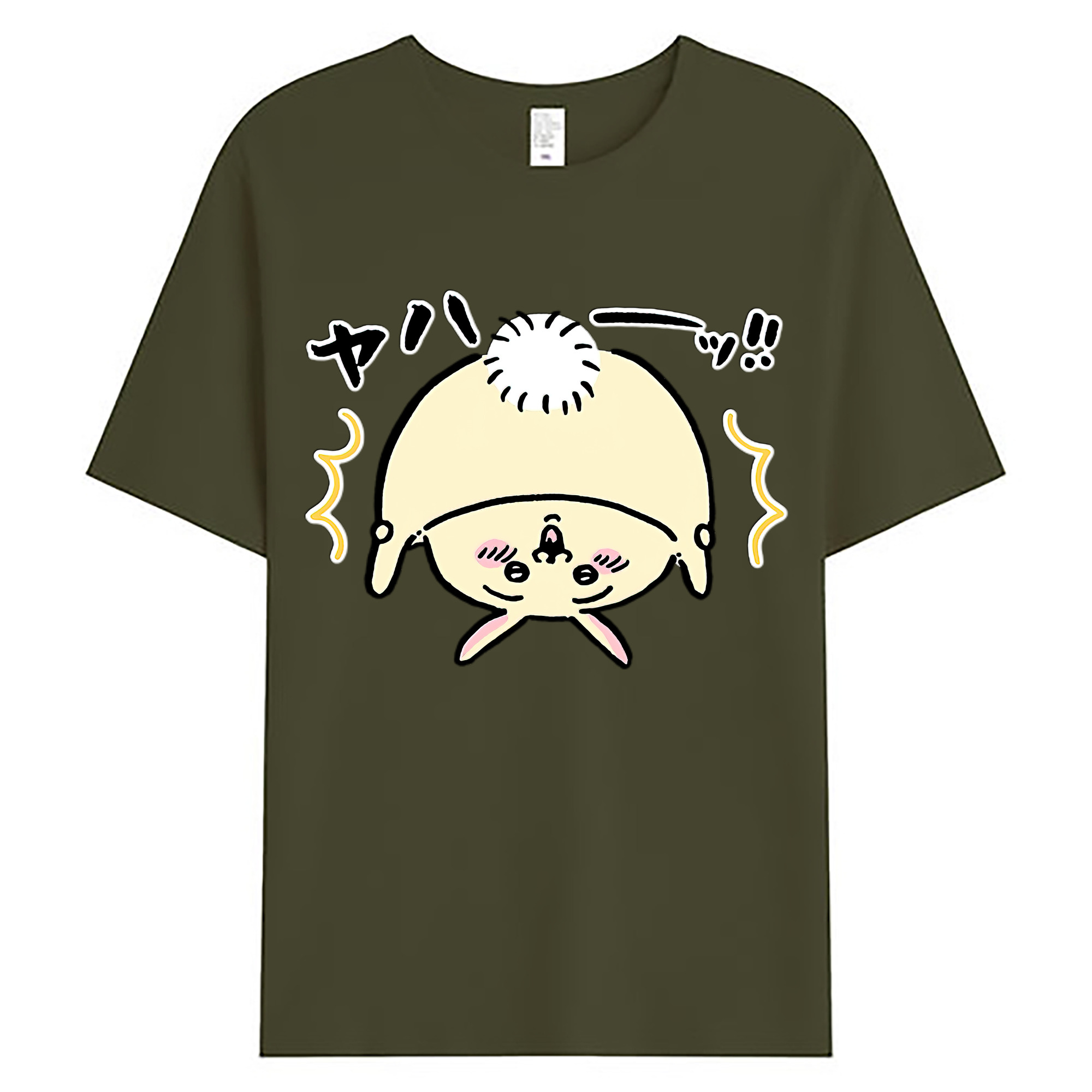 （画像用） ちいかわ うさぎ Chii-kawa usagi 綿100％ メンズ半袖Tシャツ｜肌触りやわらか＆通気性